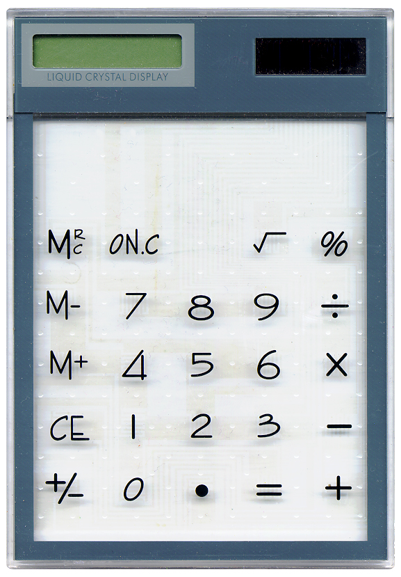 Transparent calculator